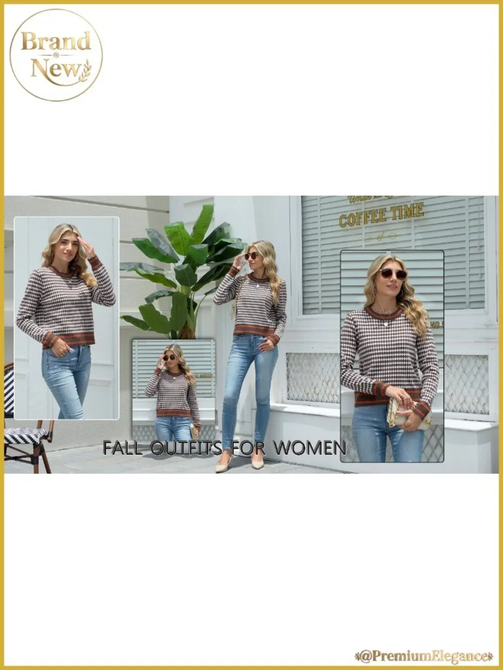 Cropped Sweater Crewneck Long Sleeve Knit Top Women's Pullover Lightweight